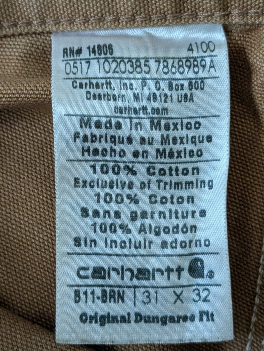 Classic Carhartt Duck Dungarees Lot of 3 Pants 31x32 B11 - Picture 8 of 10